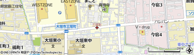 三塚町周辺の地図