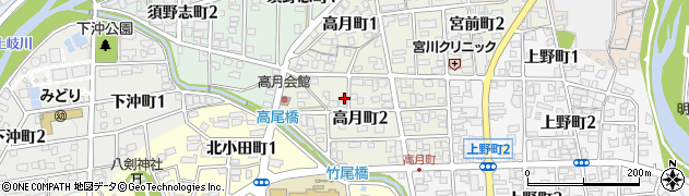 岐阜県瑞浪市高月町周辺の地図