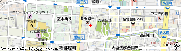 岐阜県大垣市室町周辺の地図