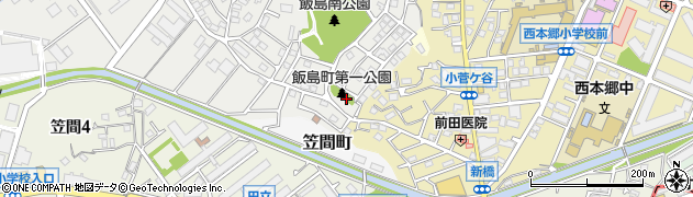 飯島町第一公園周辺の地図