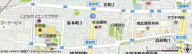 岐阜県大垣市室町2丁目周辺の地図