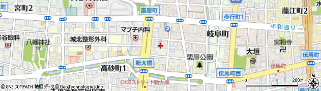 大垣駅前郵便局周辺の地図