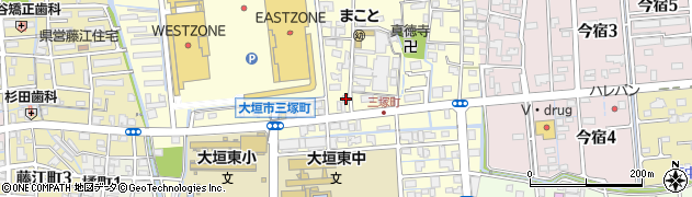 岐阜県大垣市三塚町364周辺の地図
