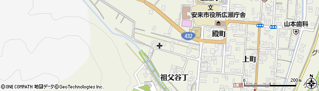 島根県安来市広瀬町広瀬祖父谷丁周辺の地図