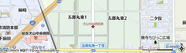犬山中央病院東周辺の地図