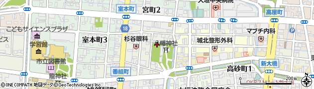岐阜県大垣市室町1丁目周辺の地図