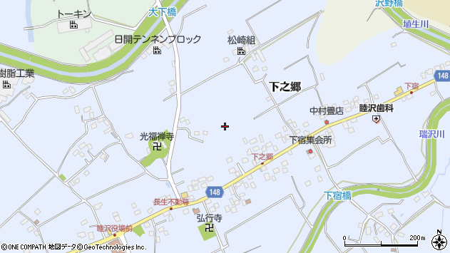 〒299-4414 千葉県長生郡睦沢町下之郷の地図