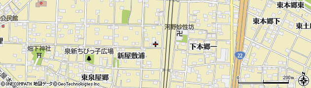 愛知県一宮市北方町北方新屋敷浦106周辺の地図