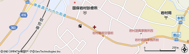 デイリーヤマザキ岩村中央店周辺の地図