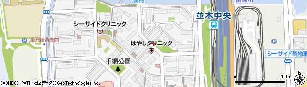 神奈川県横浜市金沢区並木周辺の地図