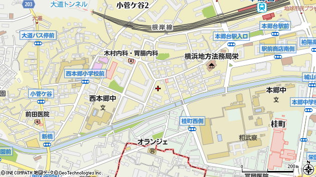 〒247-0007 神奈川県横浜市栄区小菅ケ谷の地図
