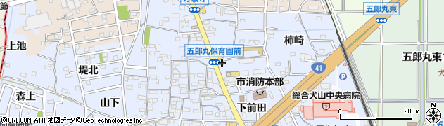 愛知県犬山市五郎丸上前田59周辺の地図