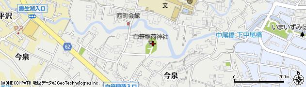 白笹稲荷神社周辺の地図