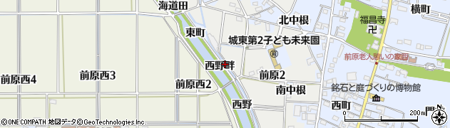 愛知県犬山市前原西野畔周辺の地図