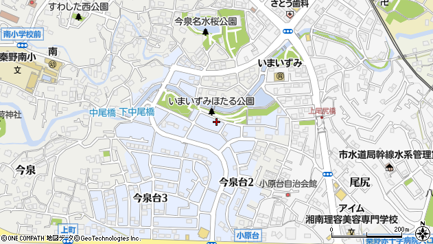 〒257-0018 神奈川県秦野市今泉台の地図