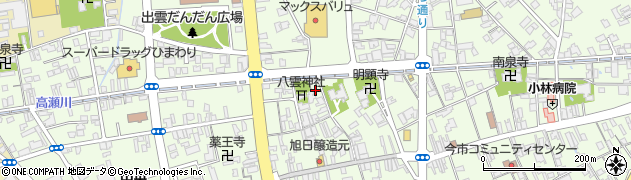 米子美容院周辺の地図