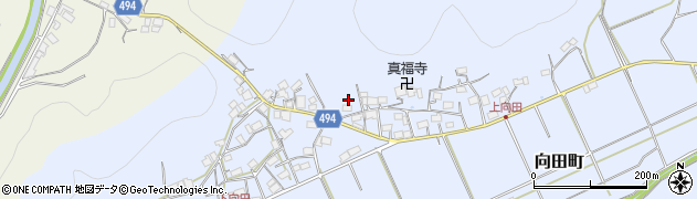 京都府綾部市向田町貝谷周辺の地図
