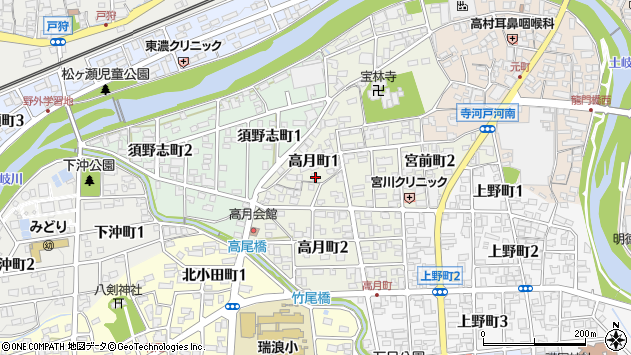 〒509-6126 岐阜県瑞浪市高月町の地図
