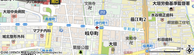 歩行町周辺の地図