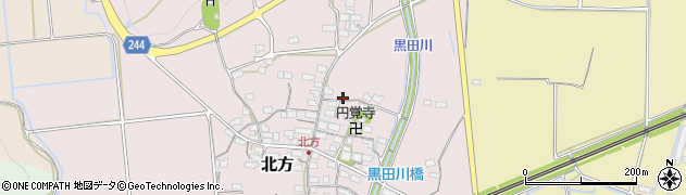 滋賀県米原市北方周辺の地図