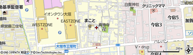 岐阜県大垣市三塚町331周辺の地図