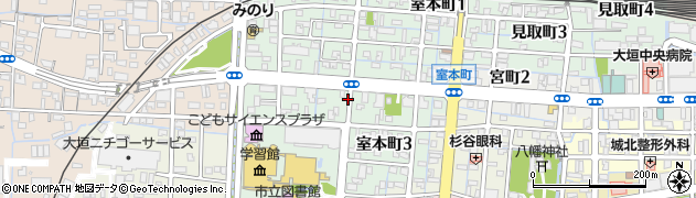 岐阜県大垣市室本町周辺の地図