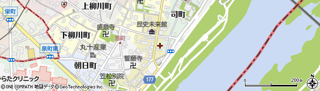 岐阜県羽島郡笠松町下本町19周辺の地図