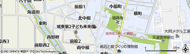 愛知県犬山市前原（南中根）周辺の地図