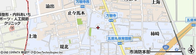 愛知県犬山市五郎丸（万願寺）周辺の地図