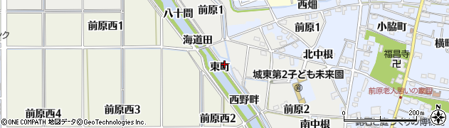 愛知県犬山市前原東町周辺の地図