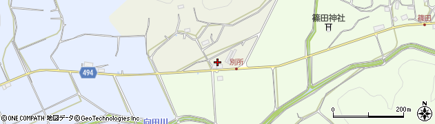 京都府綾部市別所町（流田）周辺の地図