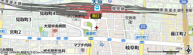 岐阜県大垣市高屋町周辺の地図