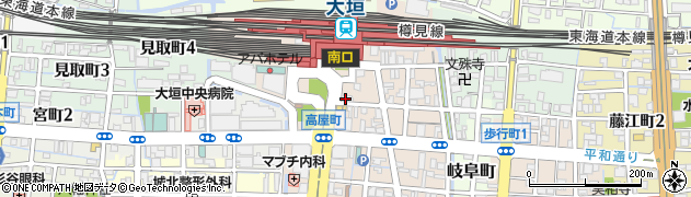 大垣駅前 さらしな周辺の地図