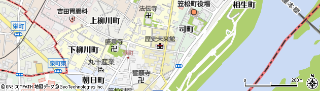 笠松町歴史未来館周辺の地図