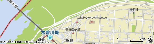 愛知県一宮市北方町北方（下新堤）周辺の地図
