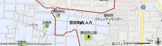 岐阜県大垣市墨俣町先入方周辺の地図