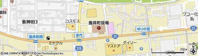 岐阜県不破郡垂井町周辺の地図