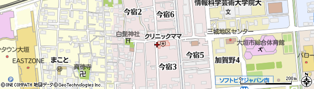 岐阜県大垣市今宿周辺の地図