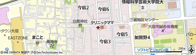 岐阜県大垣市今宿周辺の地図