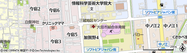 大垣市役所　三城地区センター周辺の地図