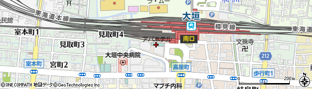 アパホテル大垣駅前周辺の地図