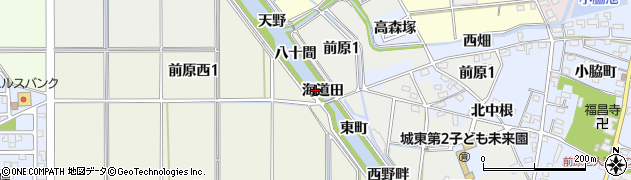 愛知県犬山市前原（海道田）周辺の地図