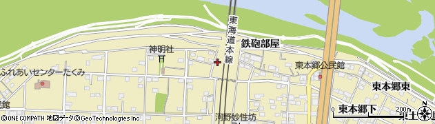 愛知県一宮市北方町北方西本郷41周辺の地図
