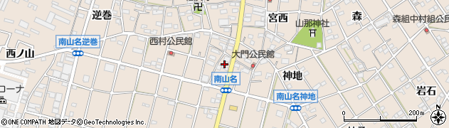 愛知県丹羽郡扶桑町南山名道下周辺の地図