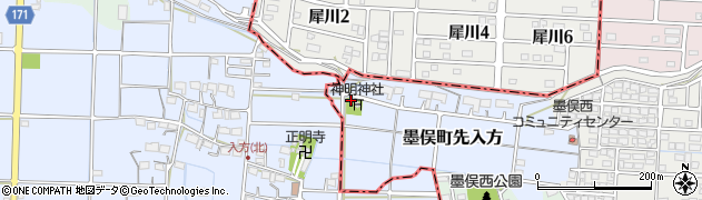 岐阜県大垣市墨俣町先入方1524周辺の地図