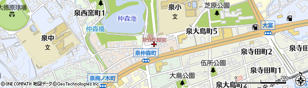 泉公民館前周辺の地図