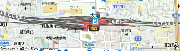大垣駅周辺の地図