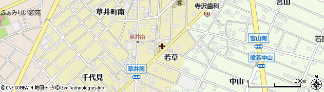 愛知県江南市草井町（若草）周辺の地図