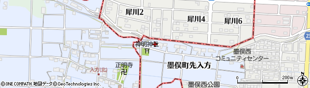岐阜県大垣市墨俣町先入方1516周辺の地図