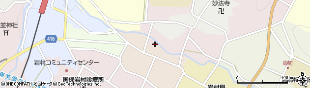岐阜県恵那市朝日町周辺の地図